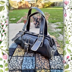 Almost Vintage Faux Leather Doctor Bag Purse